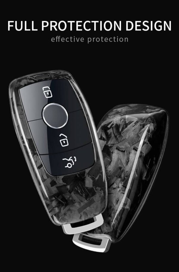 T-Carbon Key Fob Carbon Fiber Cover for Mercedes-Benz - Fits A-Class, C-Class, G-Class, E-Class, S-Class (2019-2021) - Image 2