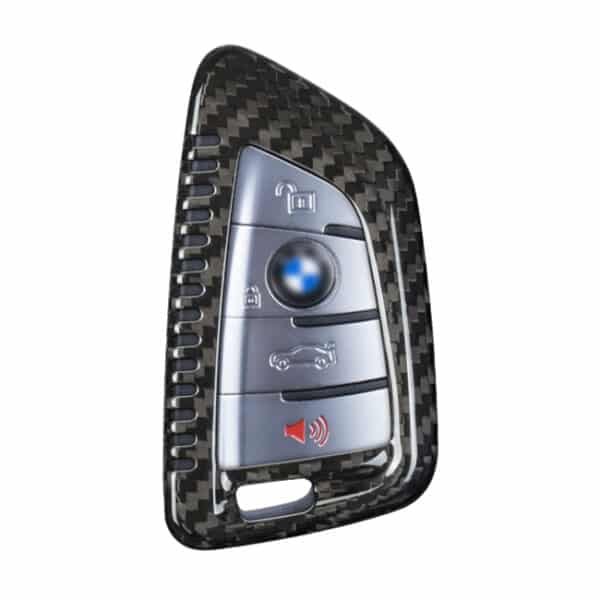 T-Carbon Cutline High Gloss Carbon Fiber Key Fob Cover for BMW - Fit for 2, 5, 6, 7 Series, X1-X7 (2014-2022)